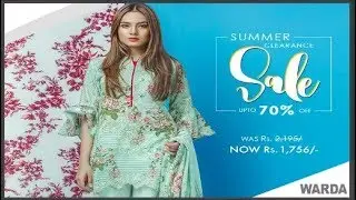 Warda Designer Collection End of Summer 2017 Sale up to 70%