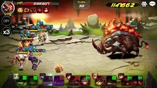 Wonder Tactics - Nest Boss: Dozer, 5.2 million score using Dozer Junior pet (Dracnor)