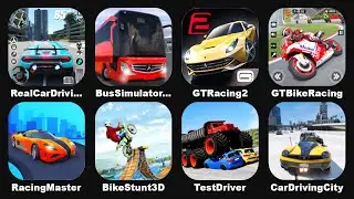 Bus Simulator,Bike Stunt 3D,GT Bike Racing,GT Racing 2,Race Master 3D,Test Driver,Real Car Driving