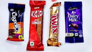 Cadbury vs Twix vs Kitkat vs Dairy milk vs Crispello #chocolate #asmr ASMR