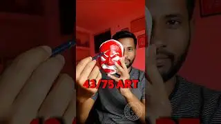 43/75 Art Challenge | Chhau mask #75artchallenge #artist