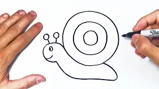 C&oacute;mo dibujar un Caracol Paso a Paso | Dibujo de Caracol