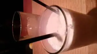 Krispy Kreme liquid nitrogen milkshake - at Flip Burger by Richard Blais