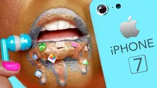 Full Face Using ONLY iPhone 7 Colors | Applying FULL FACE Using ONLY iPhone ACCESSORIES As Brushes!
