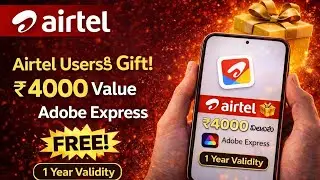 Airtel SIM Usersకి BIG Offer 🔥 Adobe Express FREE 1 Year@PrajasnehituduChandra 