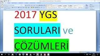 YGS 2017 matematik soru çözümleri FULLLLL.....