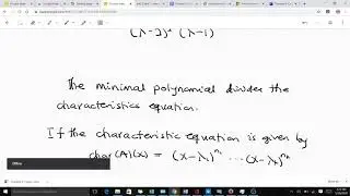 Characteristic Polynomial and the minimal polynomial of matrices