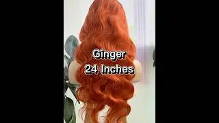 Voril hair 13*4 24inch ginger body wave lace wig