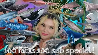 ASMR Ocean Facts ~ 100 Favorite Marine Animal Facts So Far!🐋 (100 Subscriber Special!!!🥳)