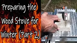 Cutting and Laying New Brick in the Wood Stove