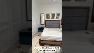 15*15 Hotel Room with balcony and Premium bathroom. #construction #room #hotel #roomdecor
