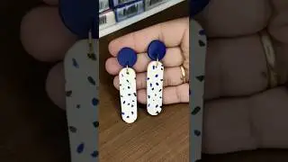 #short Pendientes de Arcilla Polim&eacute;rica con efecto TERRAZO | Creaciones Polim&eacute;ricas