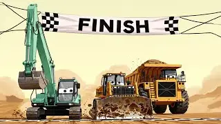 The Race in Iron Valley | Construction Trucks Story for Kids