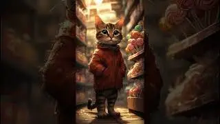 Sad Cat in the Rain Finds a Sweet Surprise! 🐱🌧️🍭