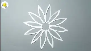 Schöne Schneeflocken Blüte falten aus Papier | Schneeflocken basteln | Schneeflocken Scherenschnitt