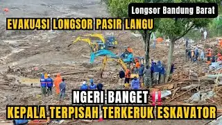 NGERI BANGET‼️Eskavator Mengeruk Lumpur Longsor Menemukan X0RB4N Berpisah K3pal4😱