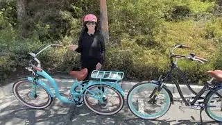 Diane Compares a Low Step Thru E-Bike VS. a Non-Low Step Thru E-Bike