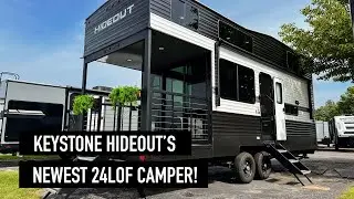Keystone Hideout's New 2024 24LOF Loft Mini Destination Trailer Tour | For Sale | Veurink's RV in MI