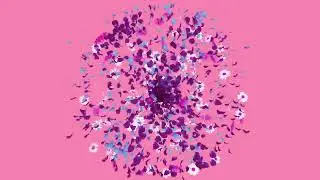 4K HD Free Video: Floral Burst on Purple Background - Stunning Nature Animation
