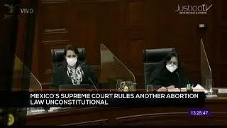 FTS 8:30 10-09:  Mexico&acute;s Supreme Court rules another abortion law unconstitutional