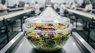 Inside a Modern Cabbage Factory | From Raw Cabbage to Fresh Ready-to-Eat Salad | Full Process