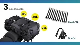 Rhinowalk Bolso Lateral Para Motocicleta 10L. Negro