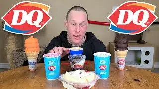 Ем только мороженое из DQ! | Dairy Queen Mukbang