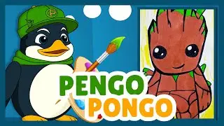 Baby Groot 🎨 Drawing Lessons for Kids | Easy Painting for Beginners