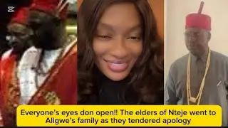 Everyone&rsquo;s eyes don open!! The elders of Nteje went to Aligwe&rsquo;s family as they tendered apology 