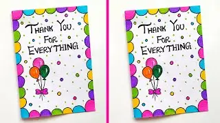 Thank you card from White Paper | Thank you Greeting Card | Handmade Thank you Card