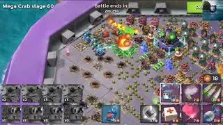 April 2018 Mega Crab stage 60 - two attacks... with scanks!