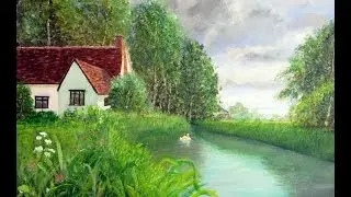 Cottage at Flatford - acrylic painting by Steve Buchanan