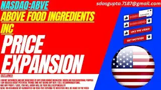 PRICE EXPANSION : ABVE STOCK ANALYSIS | ABOVE FOOD INGREDIENTS INC STOCK