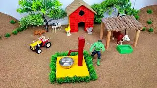 Diy mini tractor making cow shed science project | mini hand pump #waterpump