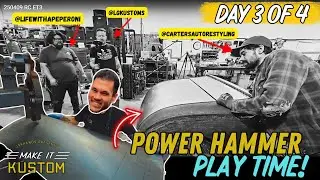 Roadster in 4 Days - Making a TRUNK LID from SCATCH! Homemade POWER HAMMER