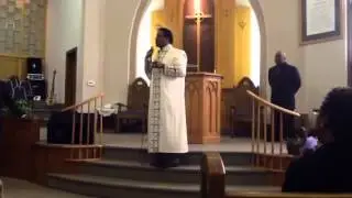 Pastor Thomas at christen fellowship preaching the word
