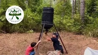 Setting up Feeders at Deer Club