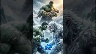 Hulk vs Barfili Yeti | Neela Jadui Phool Laa Kar Maa Ko Bacha Liya 😱❄️ #ai #hulk #yeti