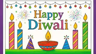Beautiful Handmade Happy Diwali Greeting Card ✨🪔
