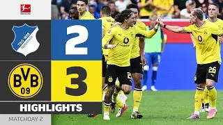 Guirassy Gets It Done! | HOFFENHEIM - BORUSSIA DORTMUND | Highlights | Matchday 2 – Bundesliga