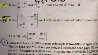 EX 3.2 Q13 TO Q22  SOLUTIONS OF MATRICES NCERT CHAPTER 3 CLASS 12th(PART2)