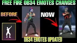 FREE FIRE EMOTE CHANGES AFTER OB32 UPDATE | FREE FIRE EMOTE UPDATE IN FREE FIRE NEW EMOTE UPDATE