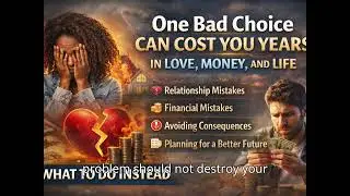 One Bad Choice Can Cost You Years &ndash; Love, Money, and Life&rdquo;Description: