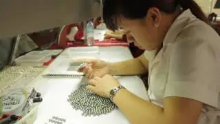 Grading of Pearls at Pearl Farm Halong Bay Vietnam