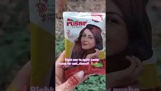 right way to apply pushp henna for anti dandruff|mydailydiary|@haircolor #hairdyecolor #shorts