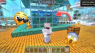 I MADE A FISH TANK IN MY MINECRAFT ONE BLOCK SIREES PT #23 😱🤩 #minecraft #games #funny #video 