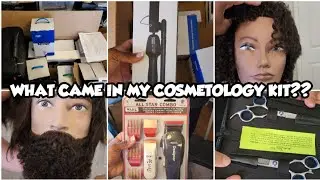 WHAT CAME IN MY COSMETOLOGY KIT?? ALSO THE BOOKS DO I NEED FOR COSMETOLOGY SCHOOL 📚 EP.2
