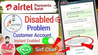 Airtel payment Bank Account Aeps services disabled problem 2025|Airtel Bank Aeps services disabled..