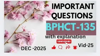 BPHCT-135|| IMPORTANT QUESTIONS FOR DEC TEE EXAM WITH EXPLANATION DETAILS SOLUTIONS #2025#chemistry