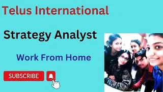 Telus International Strategy Analyst work from home job, Telus International work from home jobs,
